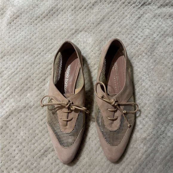 *Antonio Barbato Beige Mesh Women's Flats - Vero Cuoio shoes - Picture 4 of 12